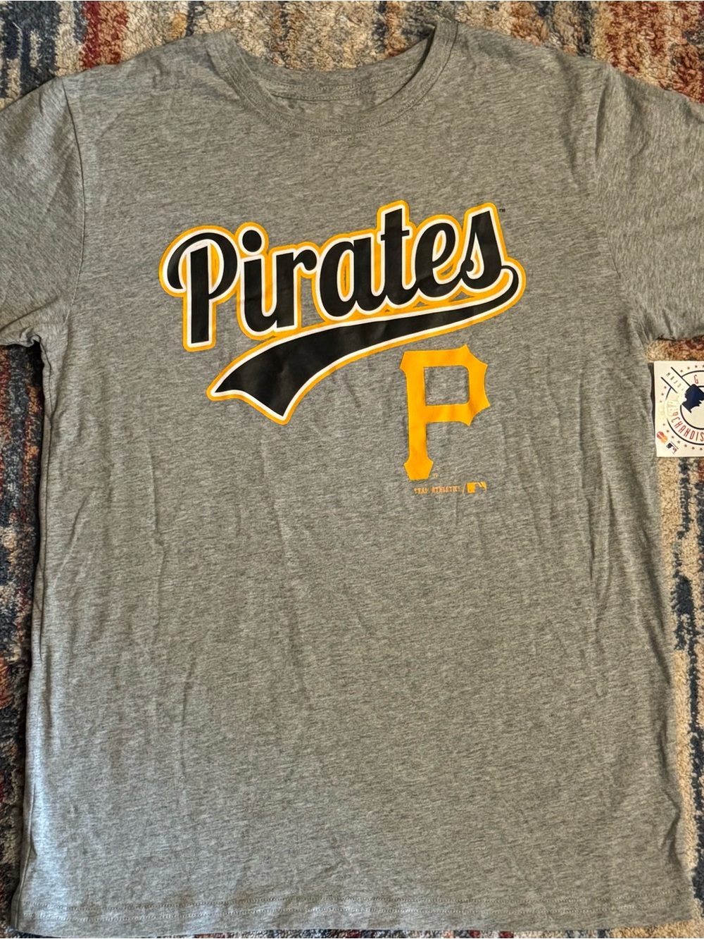 Kids Pittsburgh Pirates Gray Short-Sleeve T-Shirt M/10-12